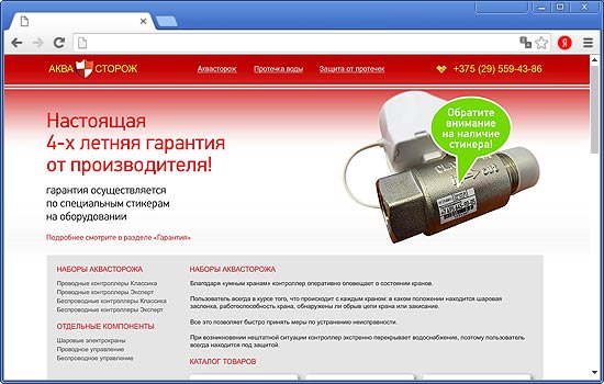 Сделать Сайт для ООО «АкваСторож» Сделать Сайт для ООО «АкваСторож»